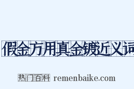 假金方用真金镀近义词是什么意思的图片